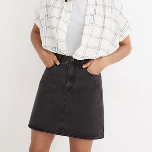 Madewell Rigid Denim High-Waist Straight Mini Skirt in Berridge Wash